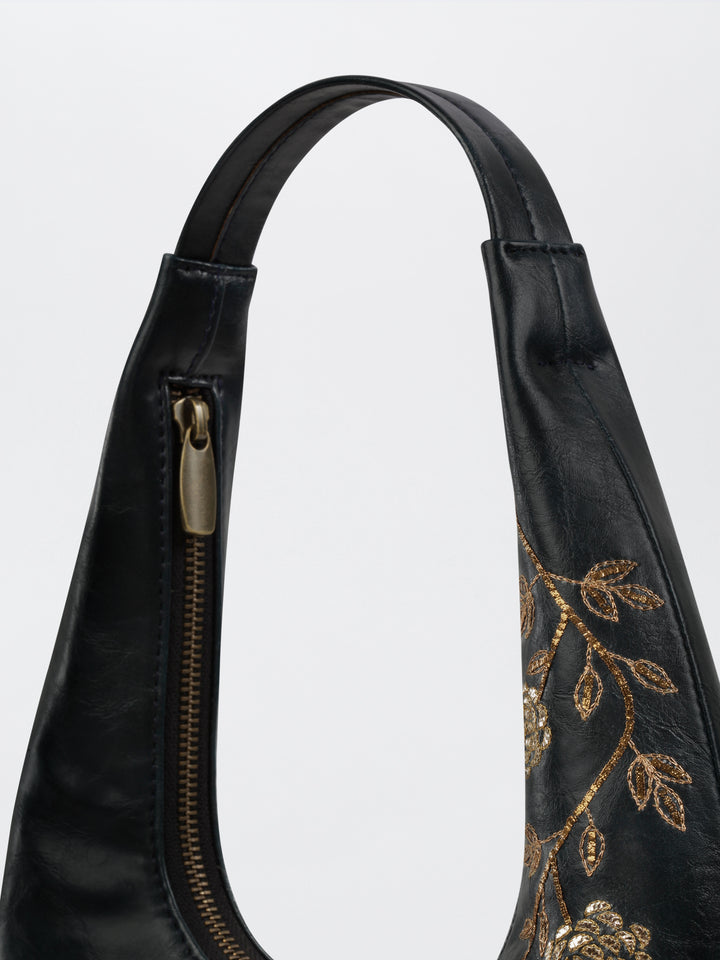 Gulzar Hand Embroidered Tote Bag - Midnight Blue