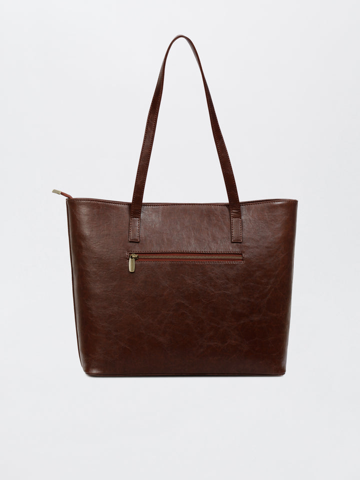 Van Gulab Hand Embroidered Safar Tote - Brown