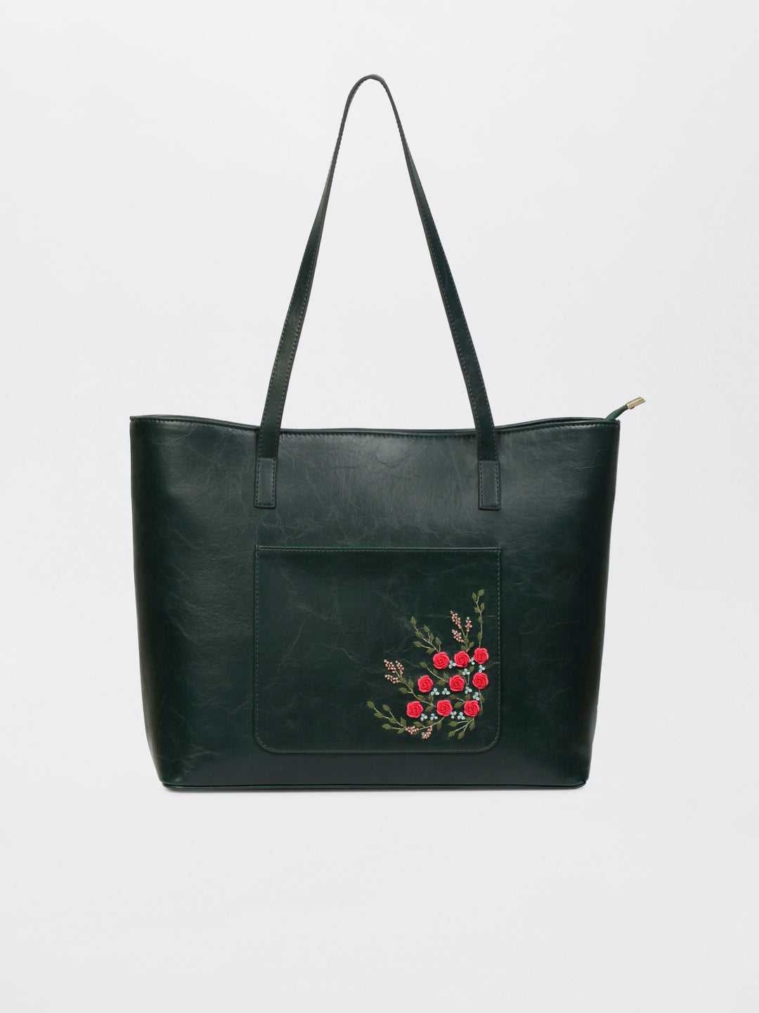 Van Gulab Hand Embroidered Safar Tote - Green