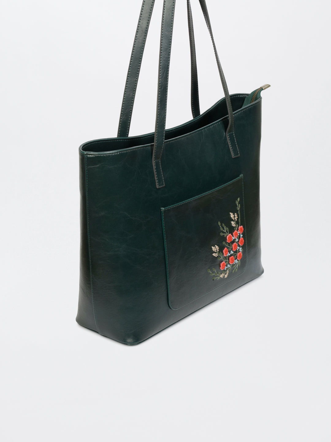 Van Gulab Hand Embroidered Safar Tote - Green