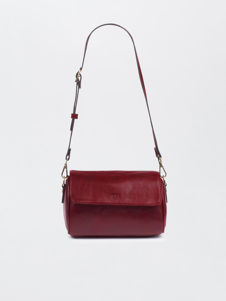 Rosewood Maroon Retro Style Flap Sling