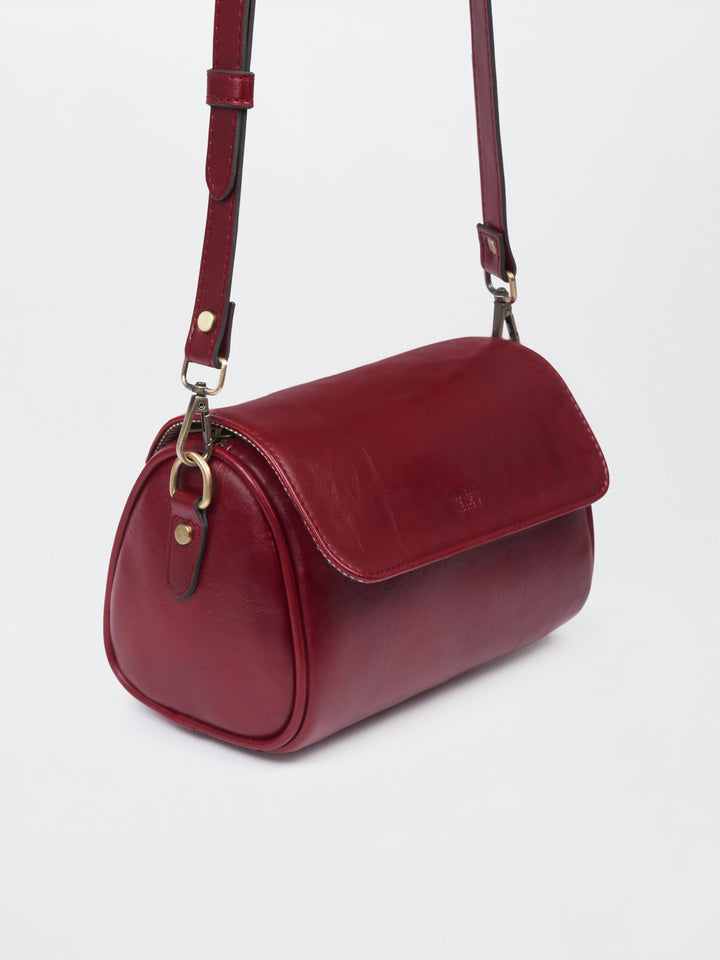 Rosewood Maroon Retro Style Flap Sling