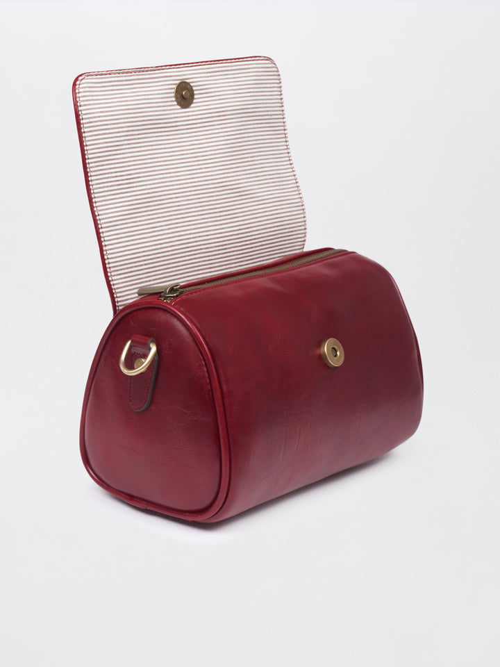 Rosewood Maroon Retro Style Flap Sling