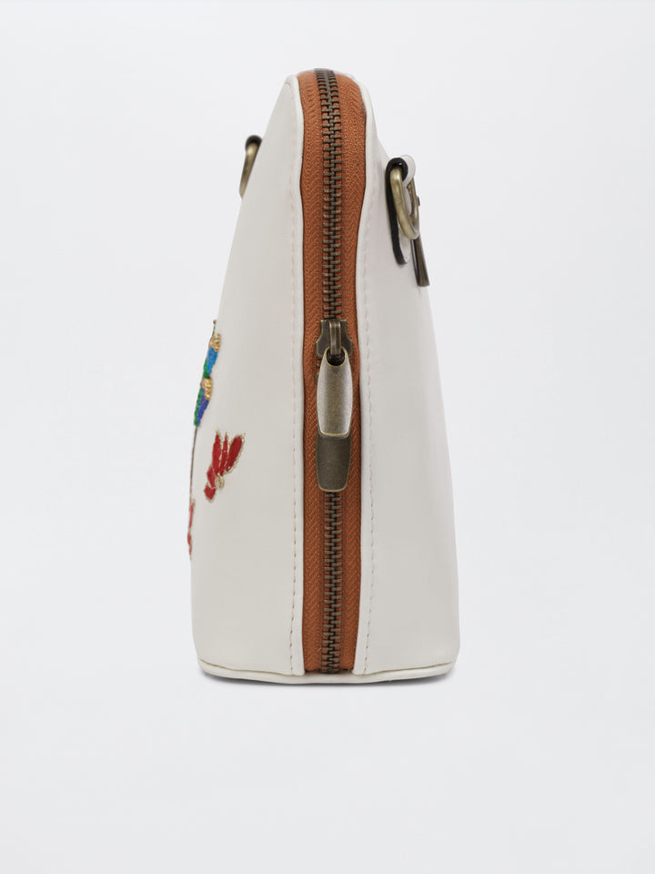Dragonfly Hand Embroidered Venice Sling - Ivory