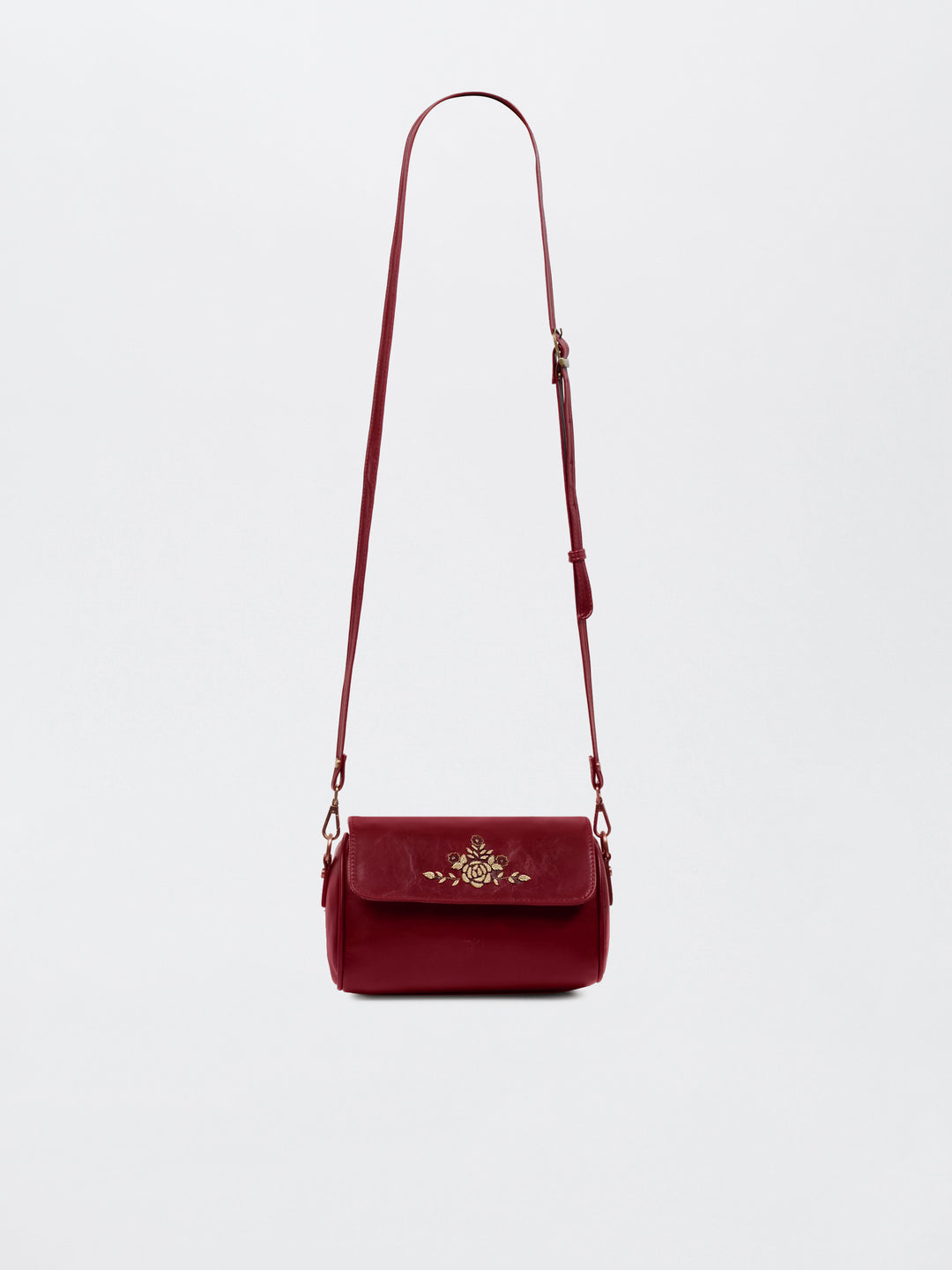 Naqsh - Hand Embroidered Retro Flap Sling - Maroon
