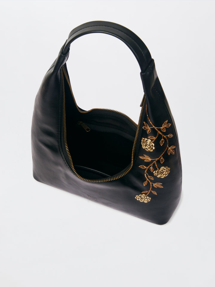 Gulzar Hand Embroidered Tote Bag - Royal Black