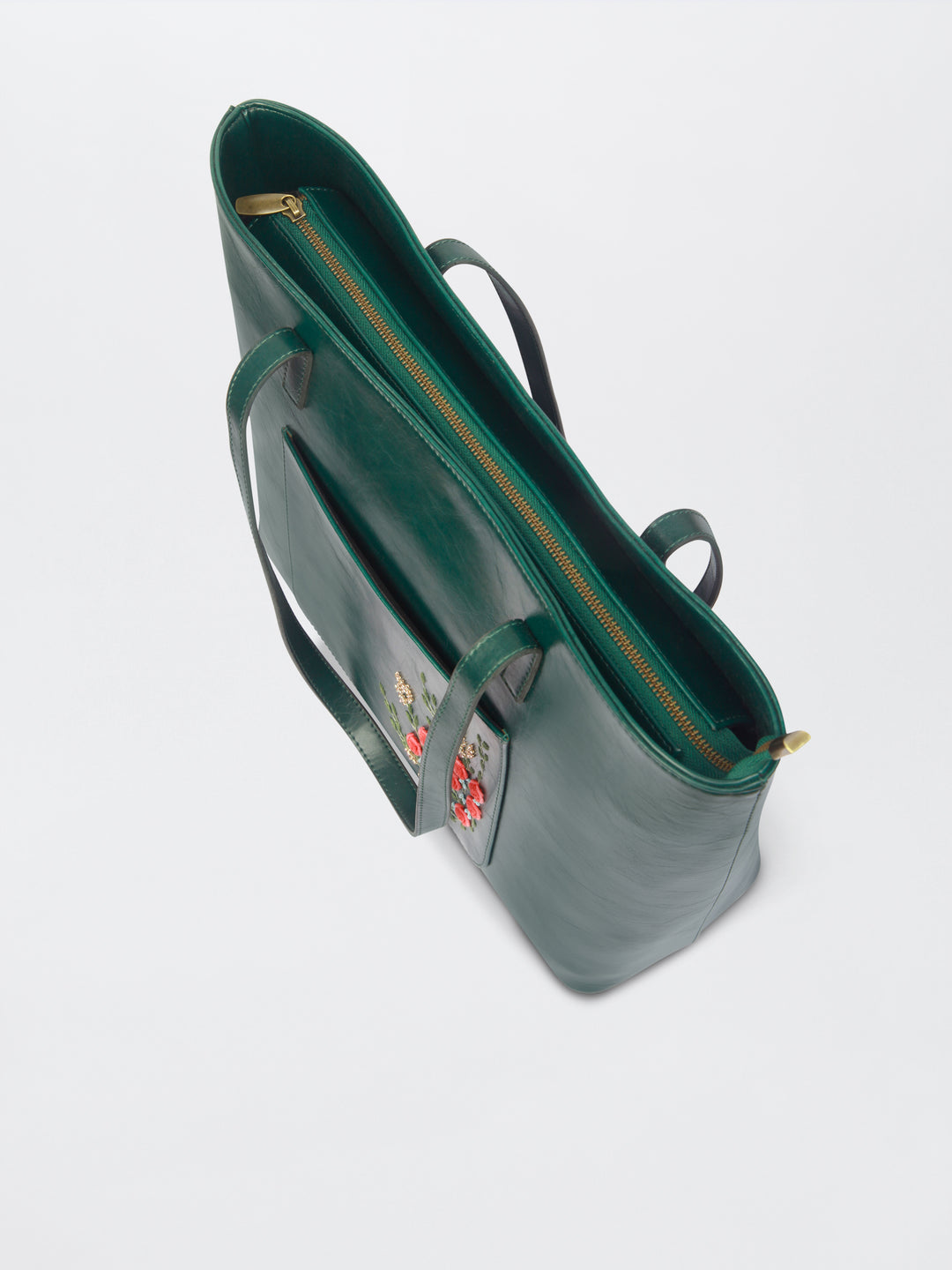 Van Gulab Hand Embroidered Safar Tote - Green