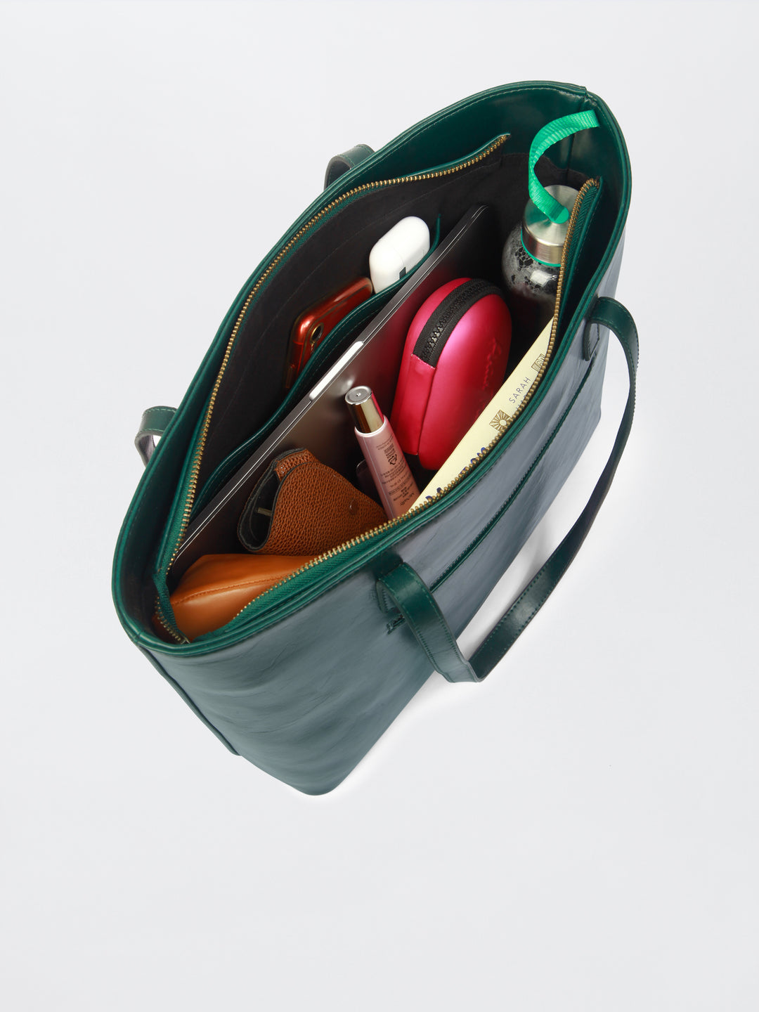 Van Gulab Hand Embroidered Safar Tote - Green