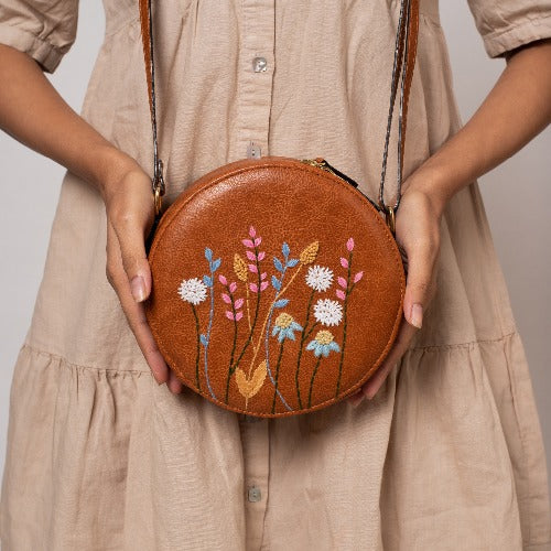 Welcome to Miri - Hand embroidered Vegan Leather Bags